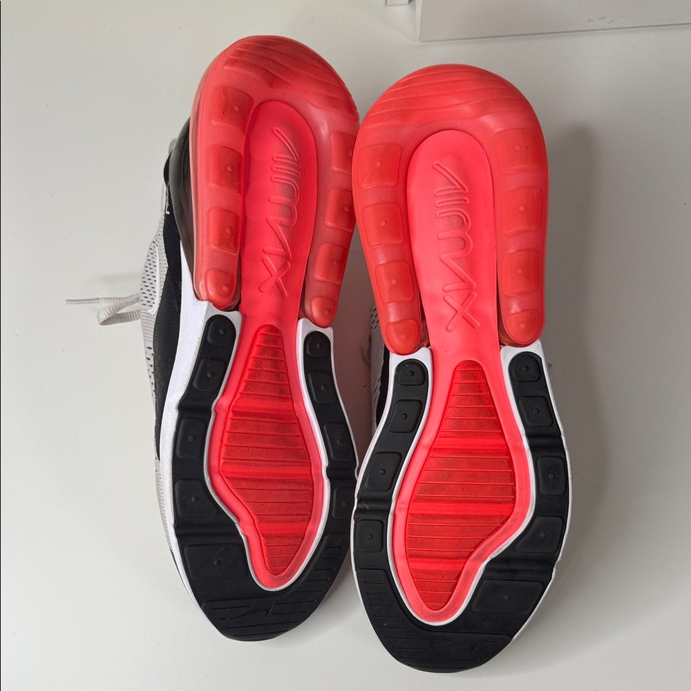 Nike Air Max 270 White and Black with Red Accents - Picture 4 of 8